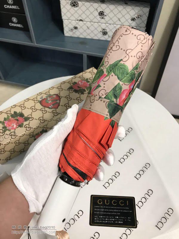 GUCCI古馳傘 年度最新火爆單品 G家自動傘 古奇小蛇圖案 防曬隔熱 防紫外線  zm1068